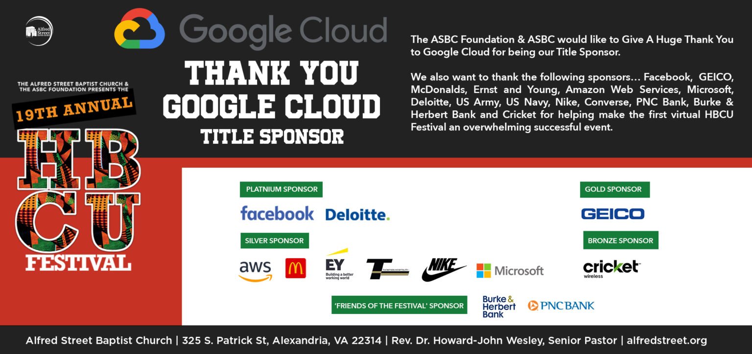 2021 HBCU Festival Alfred Street Baptist Church